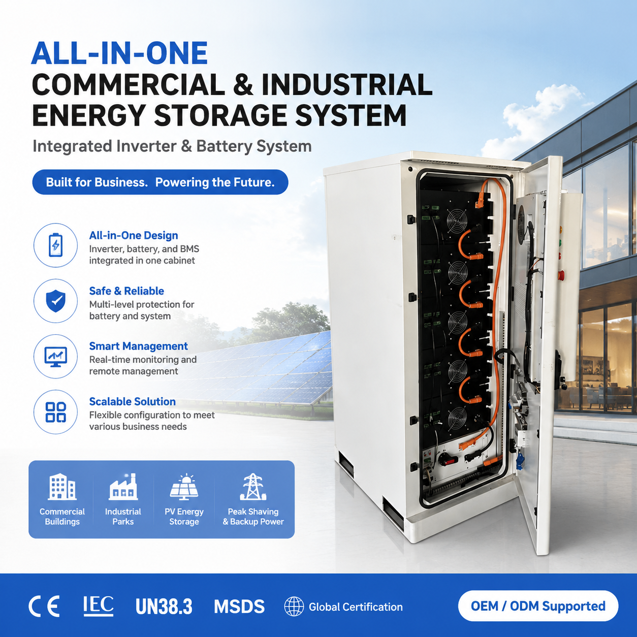 High voltage energy storage integrated machine 20KW 96KWH