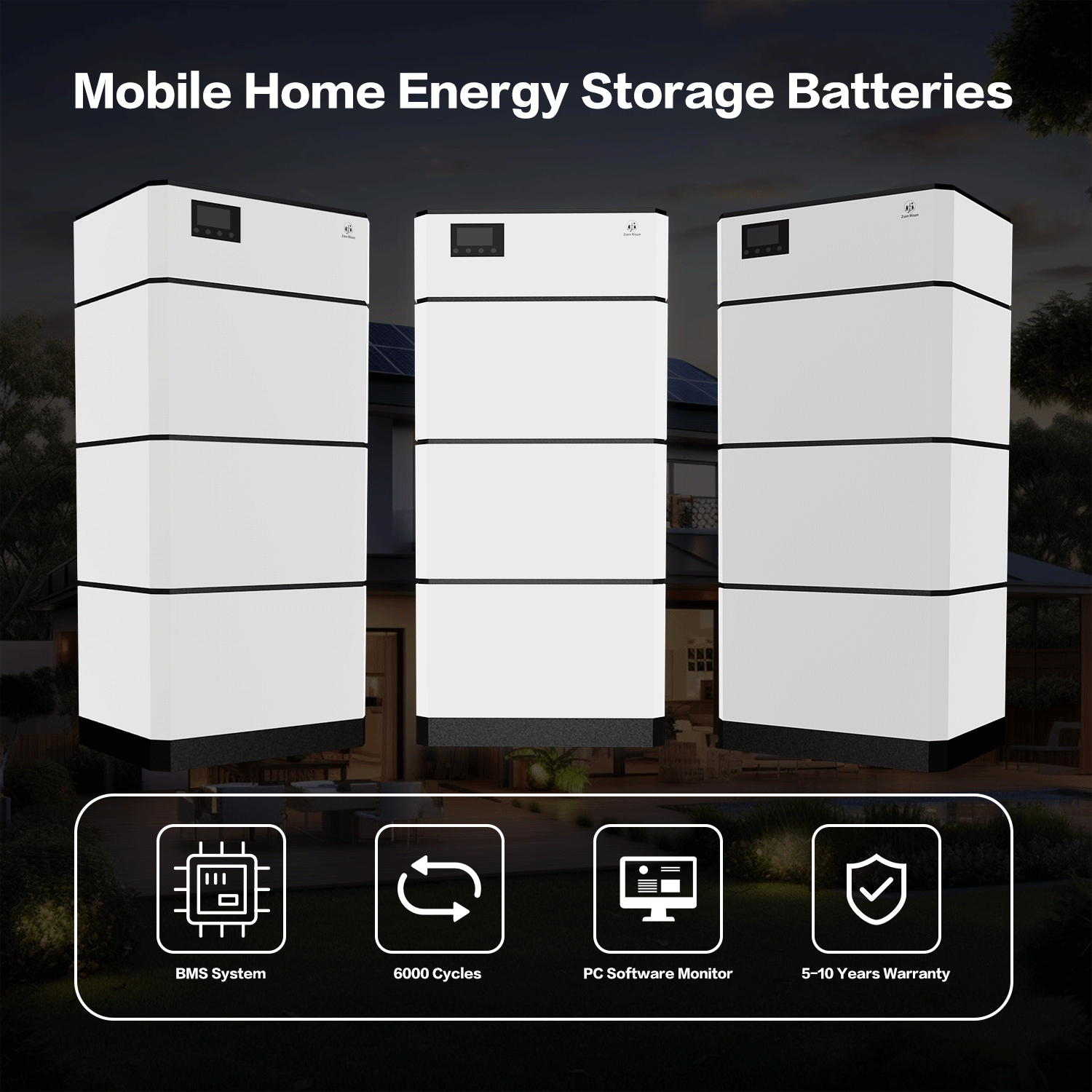 Horizontal stacked all-in-one unit, 4.6-6kW
