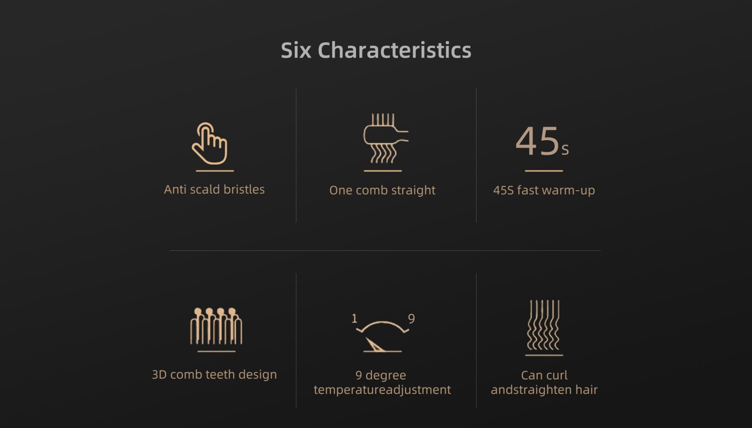 Fast Heating Anti Scald Electric Ceramic Hair Straightener Brush supplier
