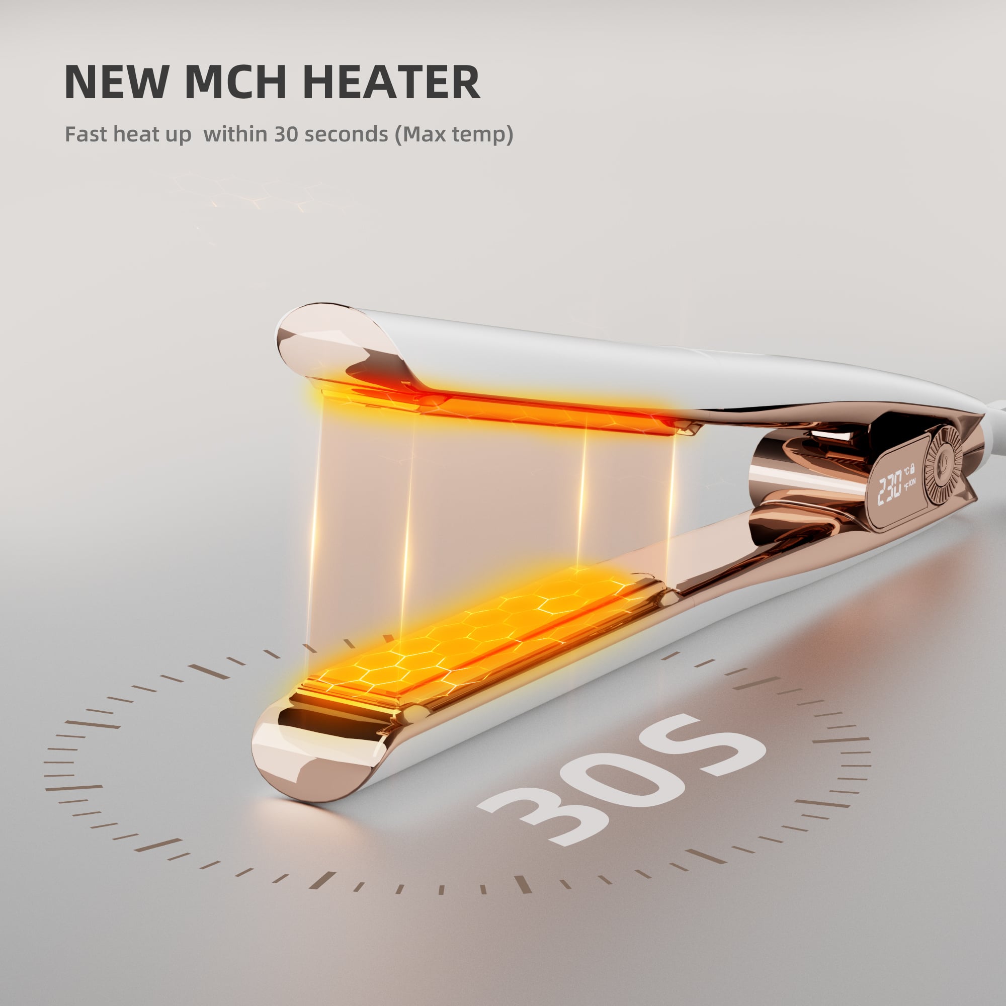high performance fast heating hair straightener