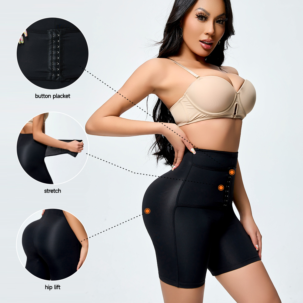 High Waist Hooked Shapewear Shorts