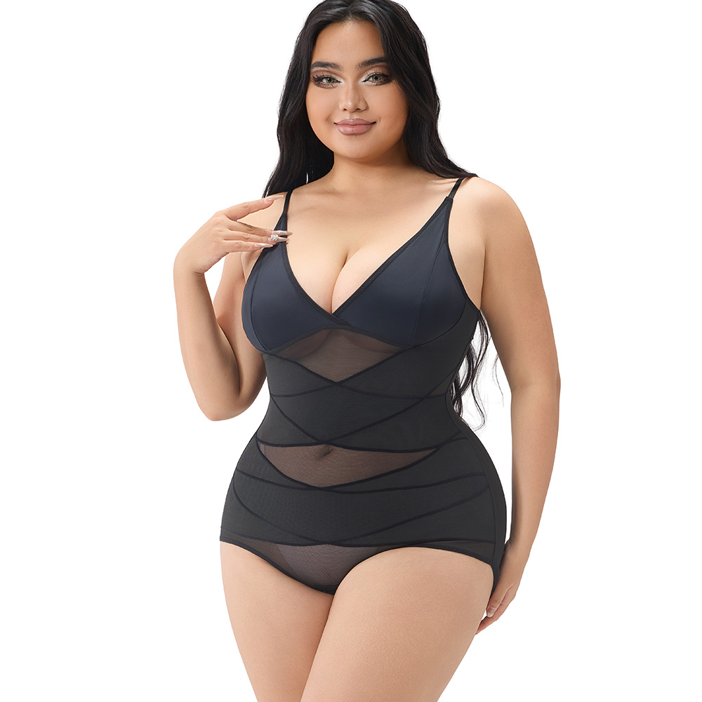 Everyday Smooth Compression Mesh Bodysuit | Plus Size Seamless Comfort Shaper