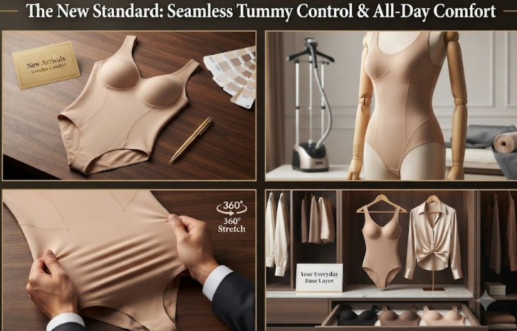 New Arrivals: Premium Seamless Tummy Control Bodysuit with Built-in Bra for Everyday Comfort and Body Shaping