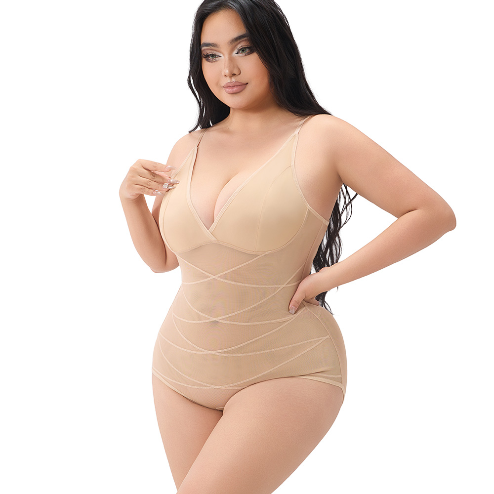 Everyday Smooth Compression Mesh Bodysuit | Plus Size Seamless Comfort Shaper