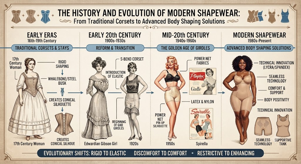 The History and Evolution of Modern Shapewear From Traditional Corsets to Advanced Body Shaping Solutions