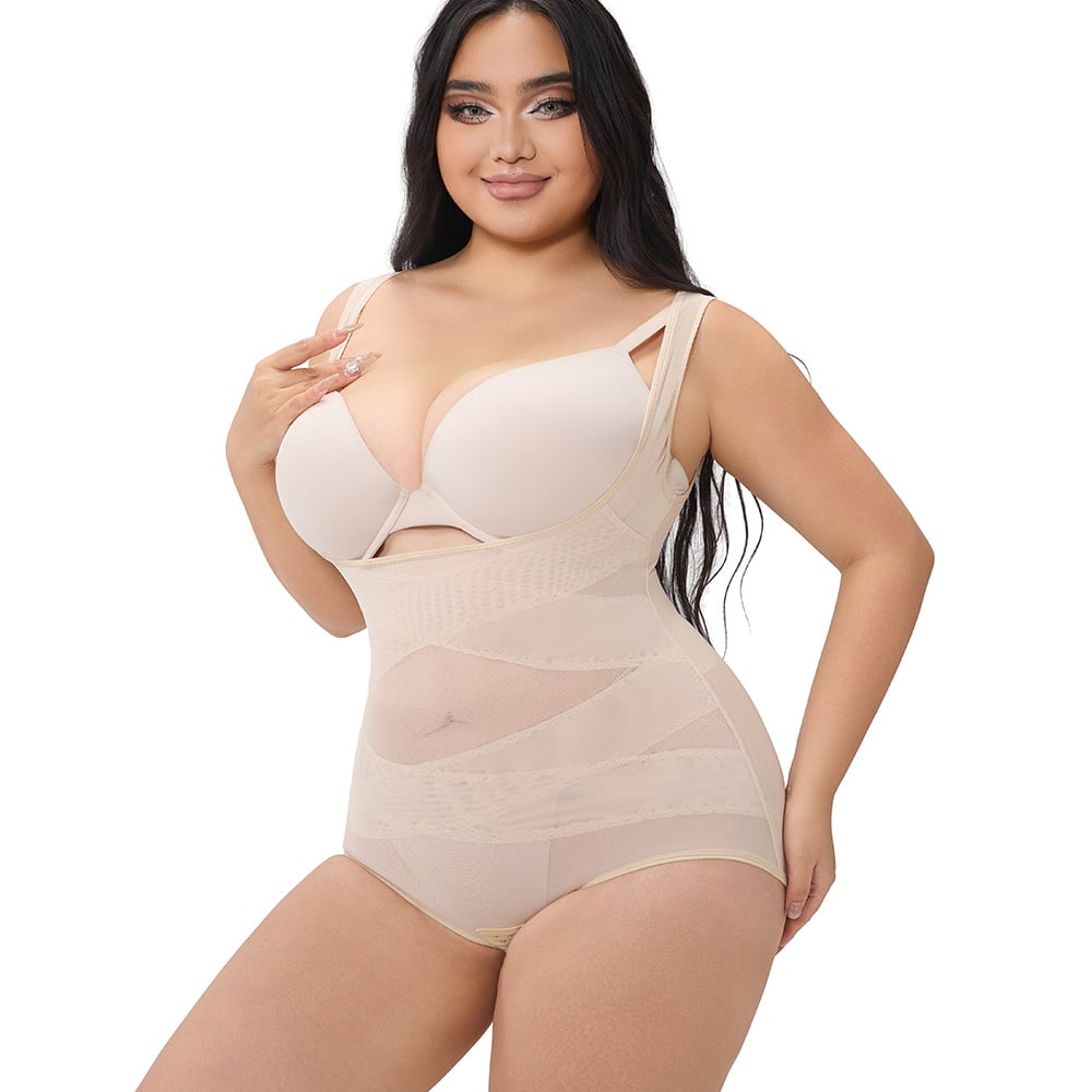 Plus Size Seamless Tummy Control Bodysuit