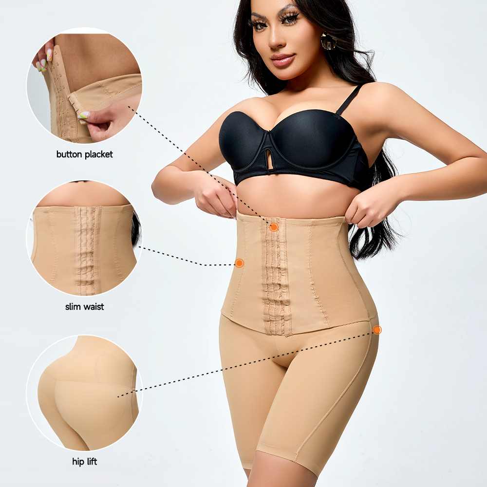 Seamless High Waist Hook Shapewear Shorts