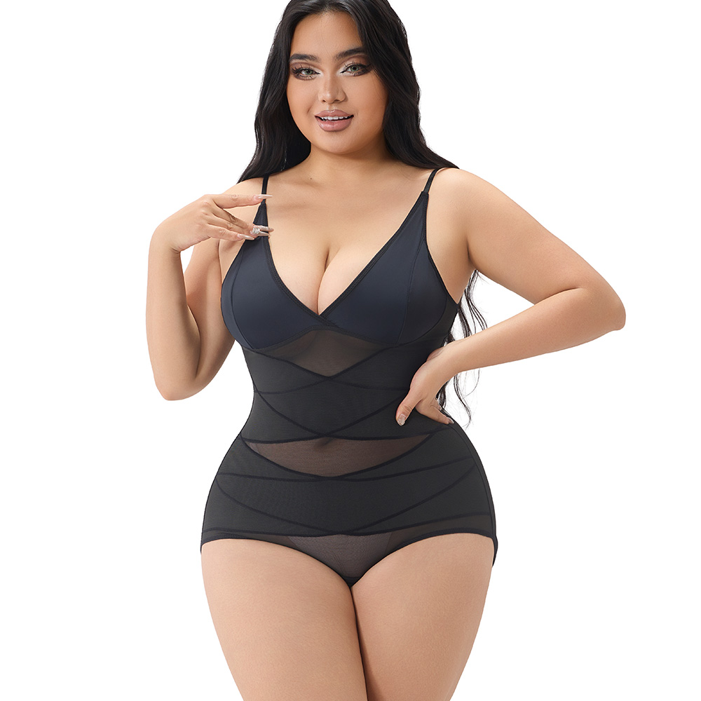 Everyday Smooth Compression Mesh Bodysuit | Plus Size Seamless Comfort Shaper