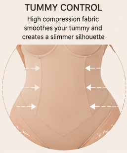 Plus Size Seamless Shapewear Bodysuit with Built-in Bra