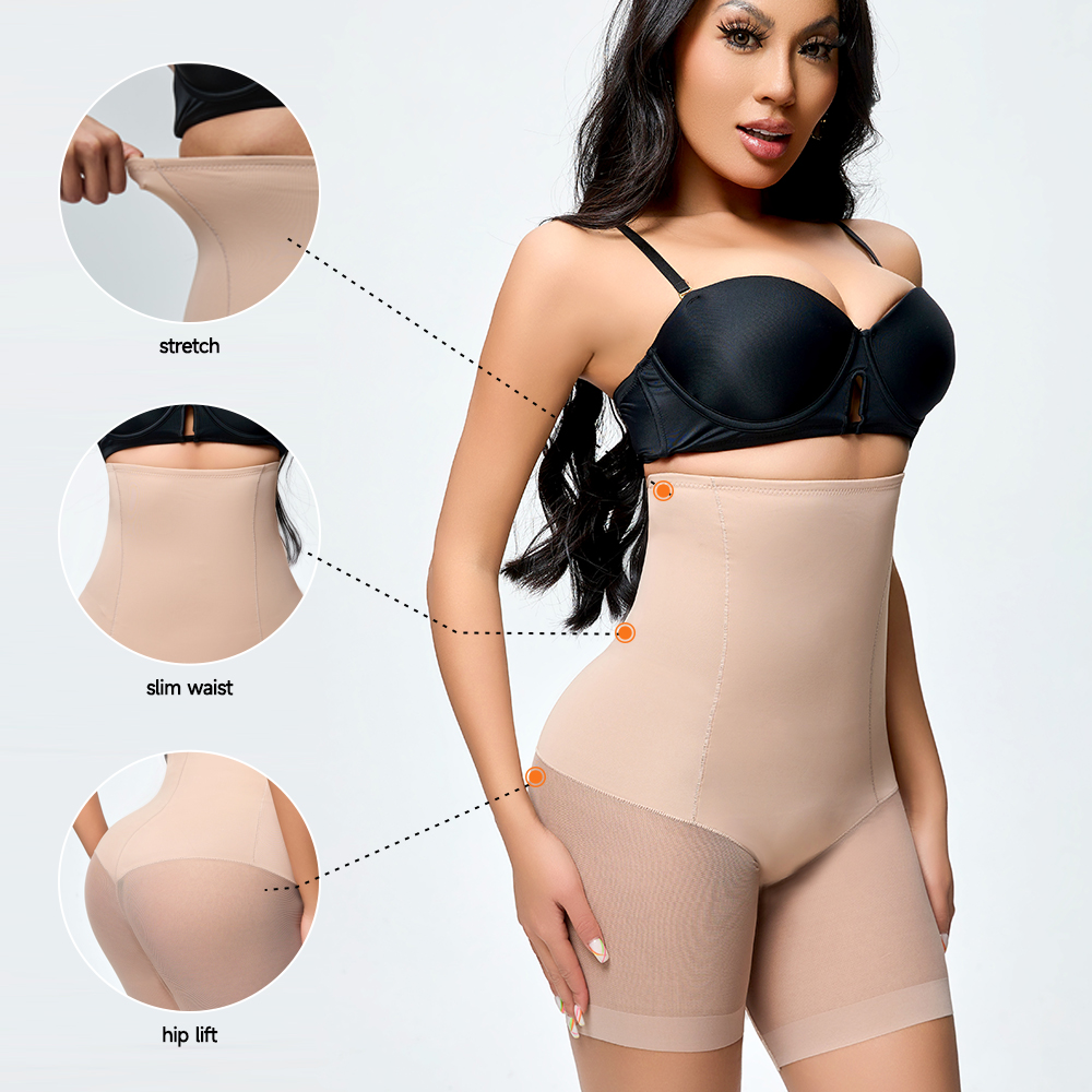 Seamless Mesh High Waist Shapewear Shorts