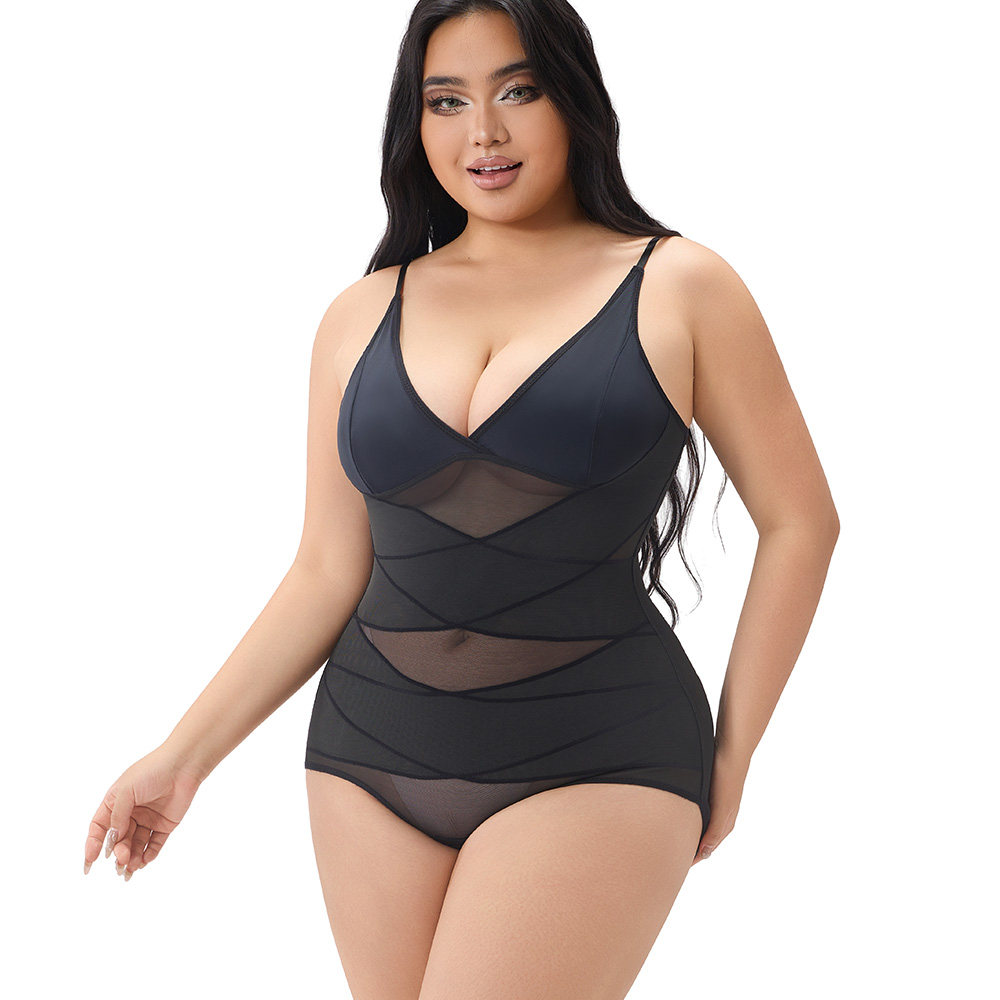 Everyday Smooth Compression Mesh Bodysuit | Plus Size Seamless Comfort Shaper