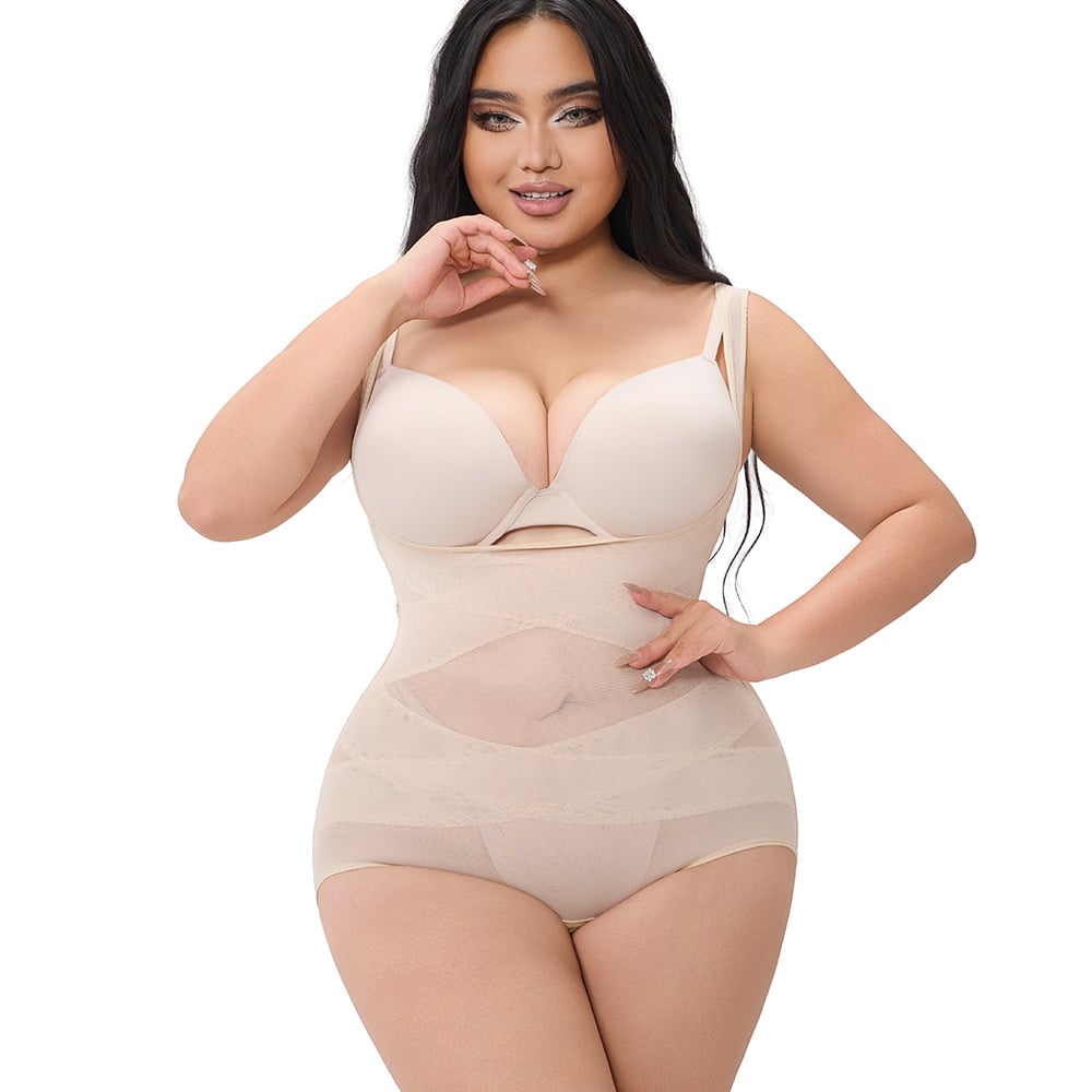 Plus Size Seamless Tummy Control Bodysuit