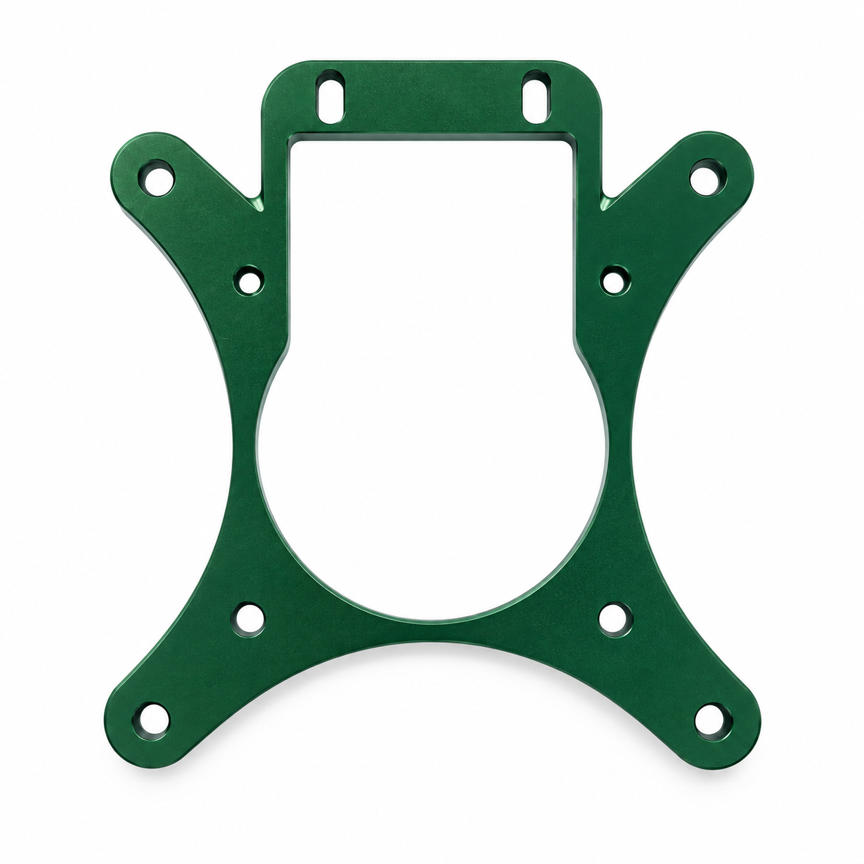 Soporte de montaje personalizado de aluminio mecanizado por CNC con anodizado verde
