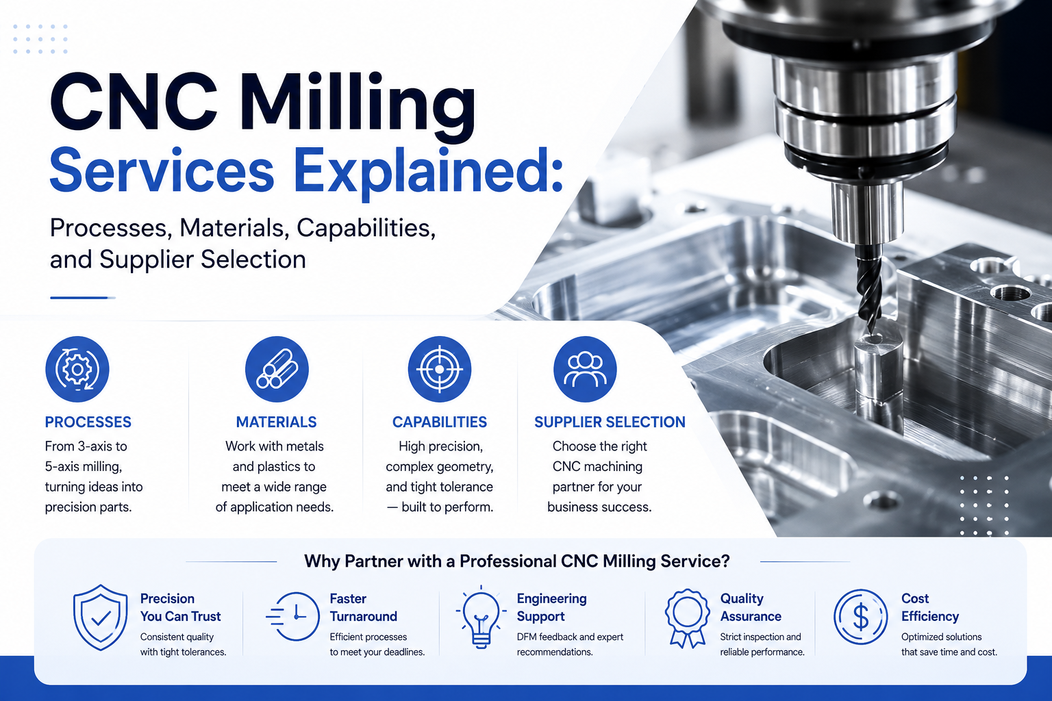 CNC Milling Services Explained: Processes, Materials, Capabilities, and Supplier Selection