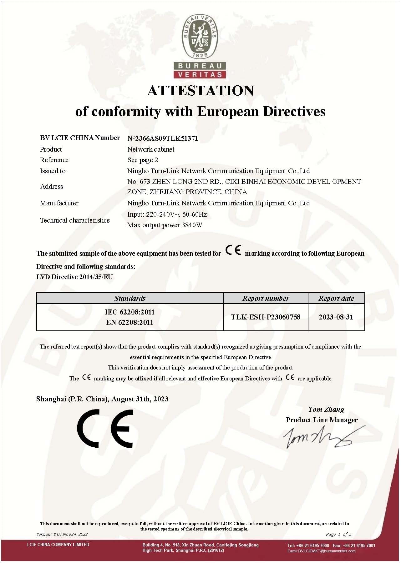 certificate
