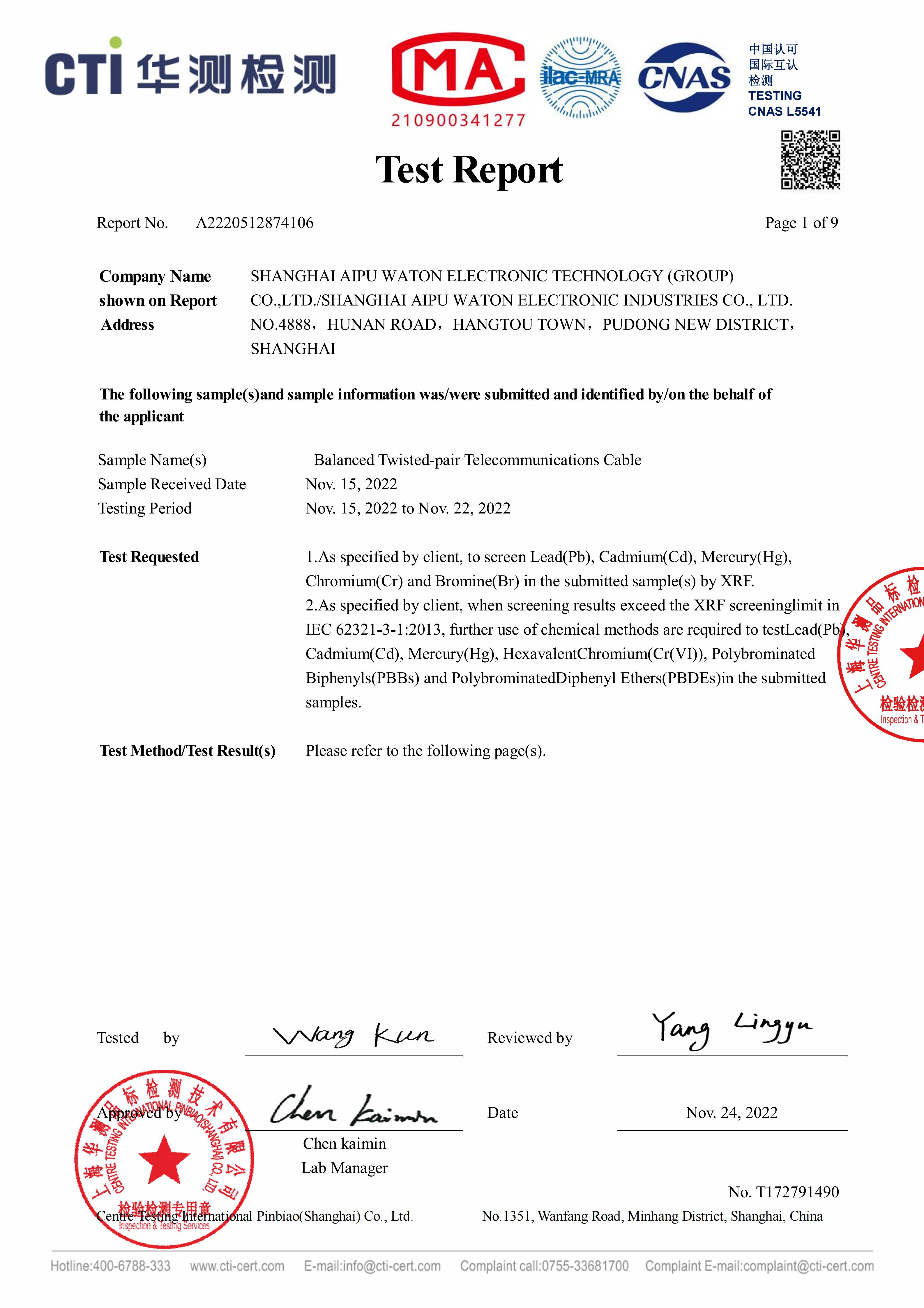 certificate