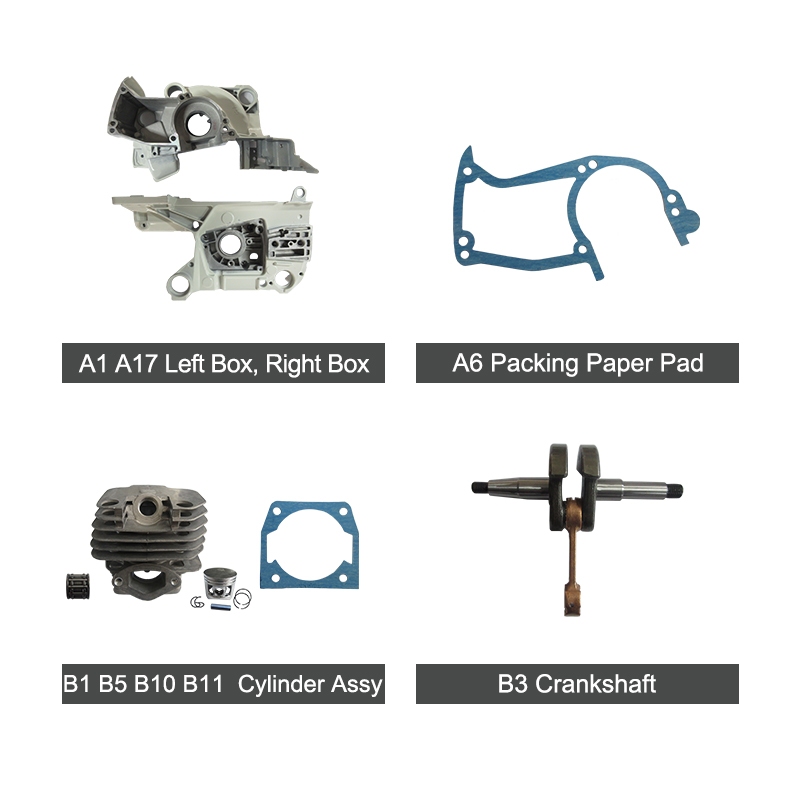 SURTEC NT5251 high-performance replacement parts perfectly fit 2-stroke 49.3CC 2KW air-cooled gasoline chainsaw. Adopting premium metal and structural polymer materials, these CE and EURO V certified parts deliver excellent durability and stable performance under heavy working conditions. Featuring low failure rate and high profit margin, they are ideal wholesale accessories for global importers and hardware distributors.