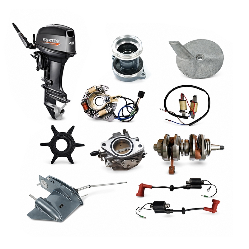 Designed for marine dealers, service centers, and commercial fleets, the SURTEC T40 parts kit delivers precision-fit OEM-grade components for 40HP outboard motors. Featuring high-grade marine aluminum alloy with 5-layer paint coating, robust CDI ignition, strong crankshaft, durable piston, reliable gears and gear case, it ensures exceptional corrosion resistance, consistent performance, and low-cost operation—ideal for commercial fishing boats and yachts requiring reliable auxiliary or primary power.