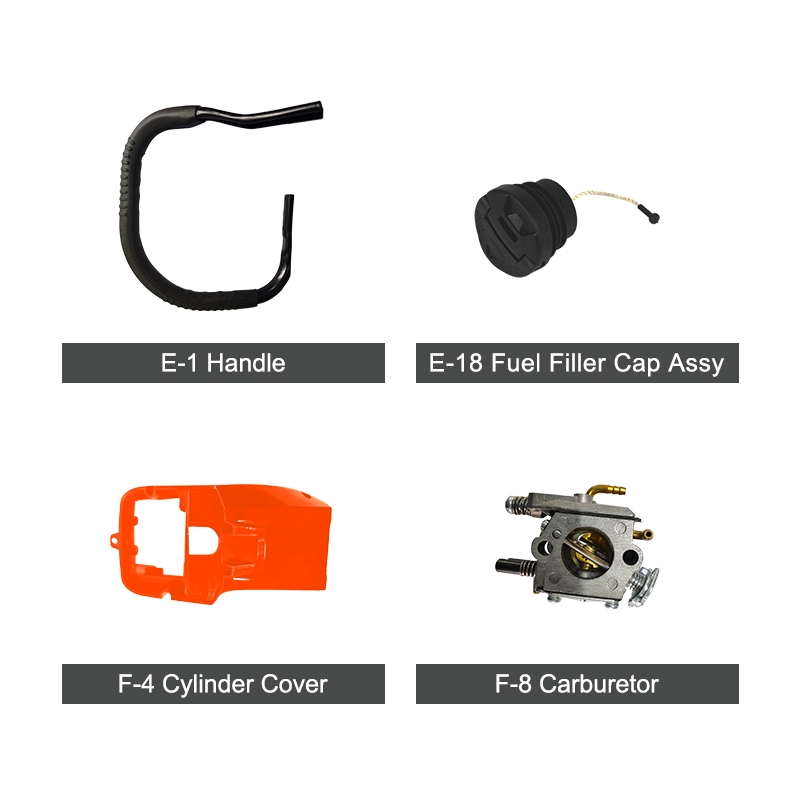 SURTEC NT4520 spare parts perfectly match 45cc portable gasoline chainsaw for garden, agriculture and light commercial cutting. Constructed with lightweight aluminum alloy and reinforced nylon, all components pass EU CE safety standards, durable and user-friendly. Cost-effective hot-selling accessories suitable for global B2B wholesalers, retailers and hardware distributors.