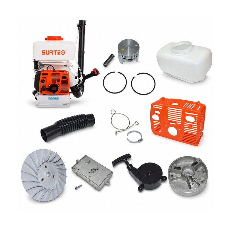 Designed for distributors, ag dealers, and service centers, the SURTEC NTS420 (SR420) full-system kit delivers OEM-grade parts for 56.5cc portable gasoline mist-duster sprayers. Covering engine, fuel/sprayer, and control assemblies, it ensures seamless fitment, consistent fogging output, and extended service life—ideal for crop protection, orchard fogging, and public health mosquito control.
