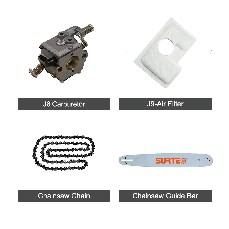 SURTEC NT3700 full set core spare parts perfectly fit Hus137 36.3cc 2-stroke 1500W petrol chainsaw. Made of premium raw materials with compliant metallurgy, all components pass CE certification for stable efficiency and long service life. Designed for B2B importers, distributors and repair shops, they deliver OEM-grade quality at competitive costs to lift your profit and market competitiveness.