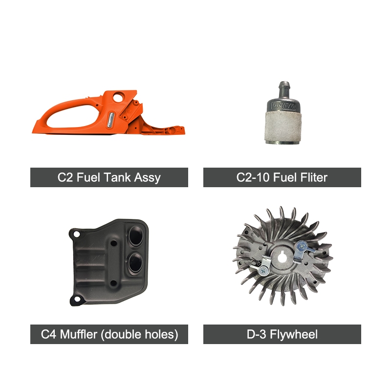 SURTEC NT4520 spare parts perfectly match 45cc portable gasoline chainsaw for garden, agriculture and light commercial cutting. Constructed with lightweight aluminum alloy and reinforced nylon, all components pass EU CE safety standards, durable and user-friendly. Cost-effective hot-selling accessories suitable for global B2B wholesalers, retailers and hardware distributors.