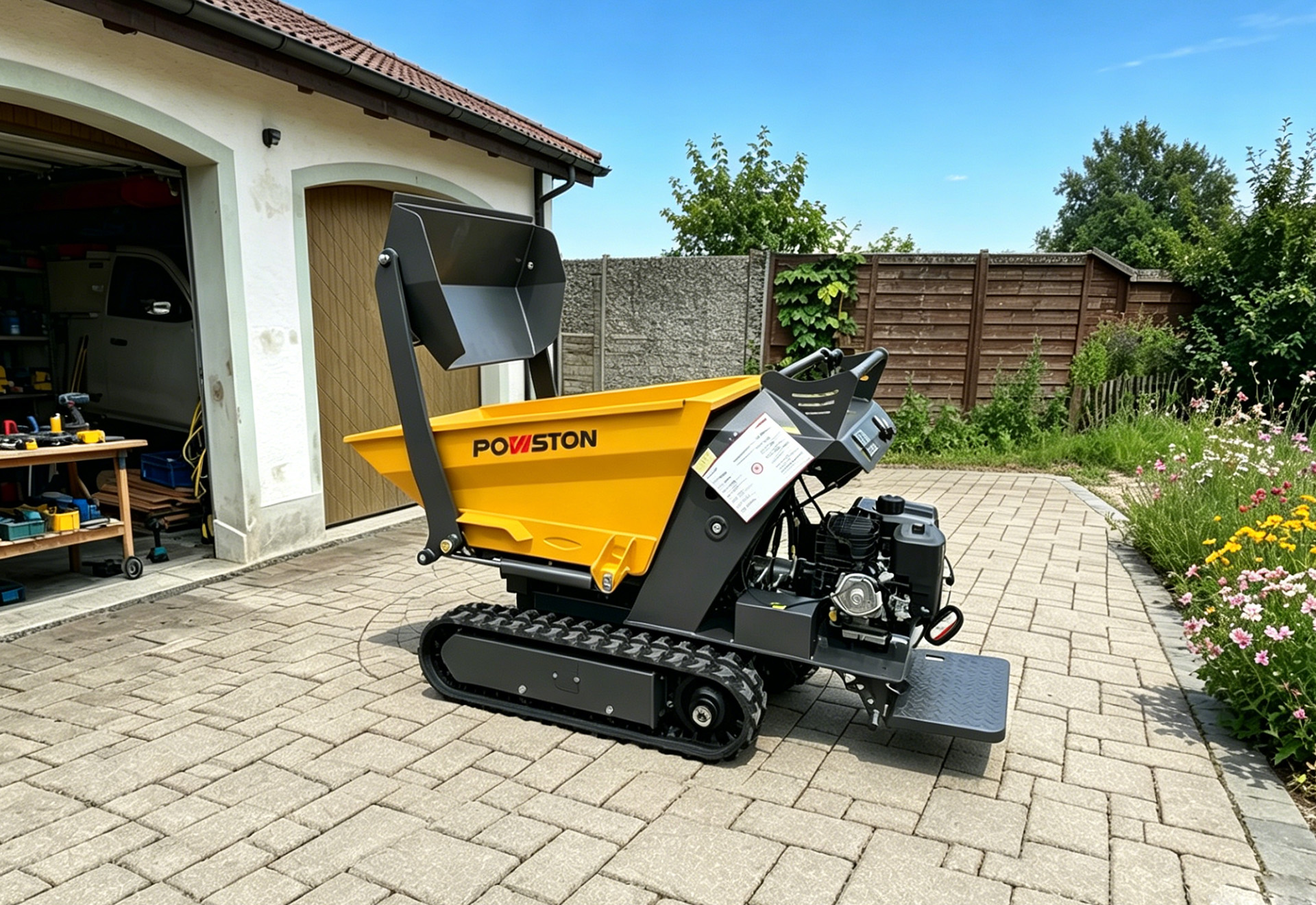 Estudio de caso del minidumper para la renovación de patios