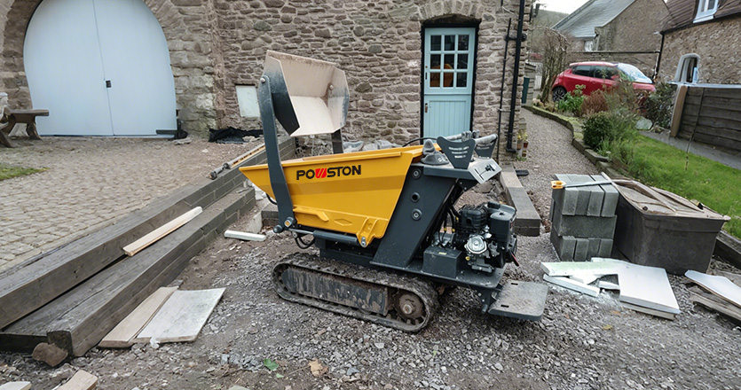 Mini volquete para operaciones en obras de construcción pequeñas