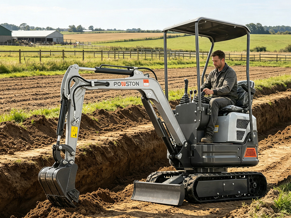 1 Ton Digger for Sale | Compact Power from Shandong Powston Machinery