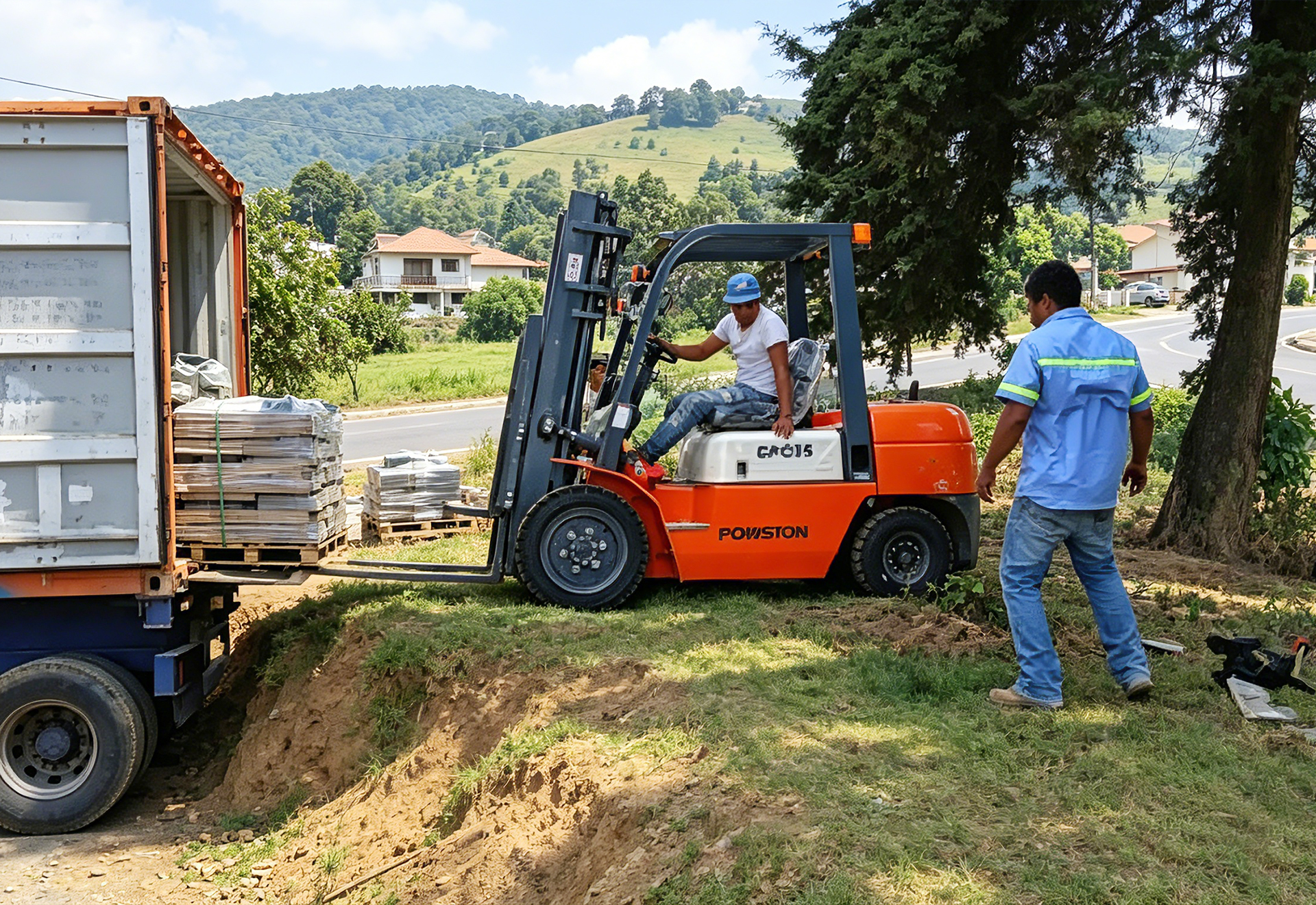 Caso práctico de operación con carretilla elevadora diésel en patios logísticos