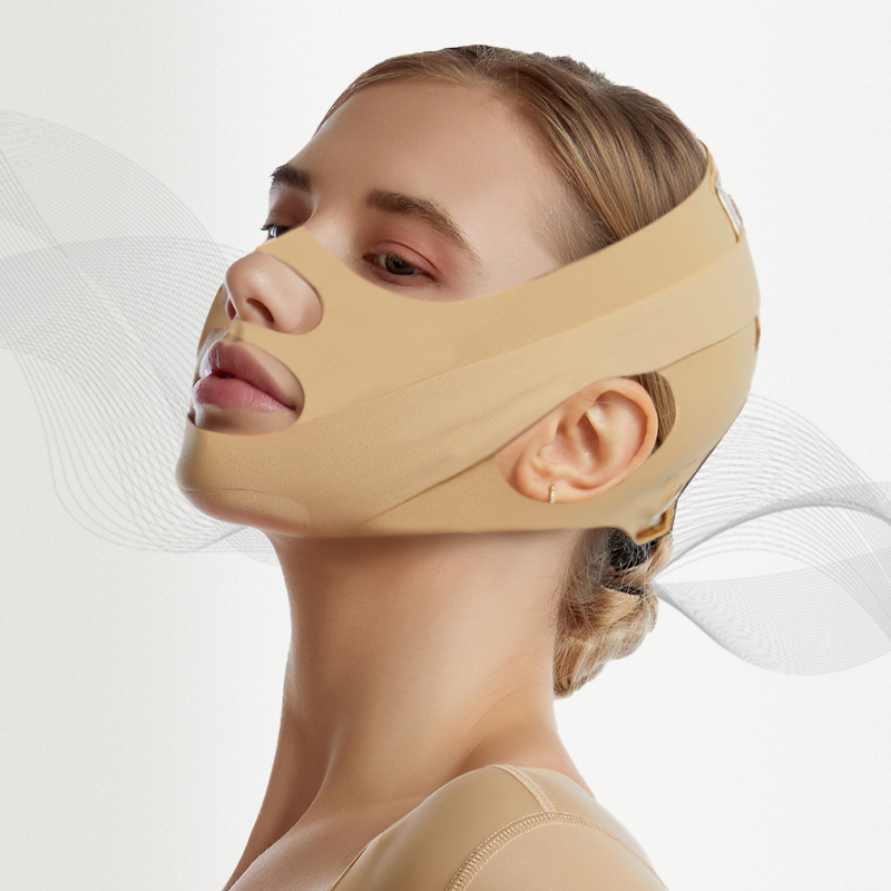 Privatmarken-Gesichts-Lifting-Band mit V-Form – einstellbarer Klettverschluss, medizinisches Gewebe, individuelle Farben