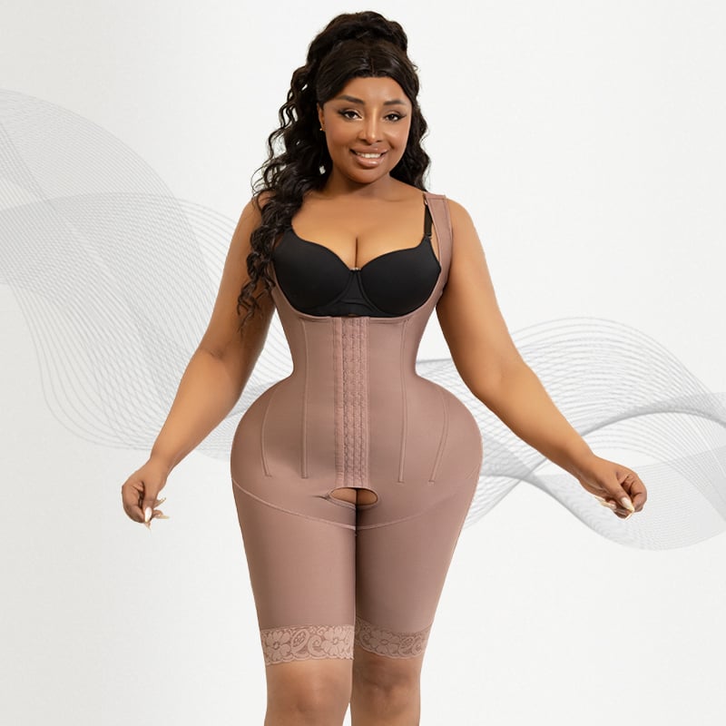 ملابس تشكيل طبية خاصة بالعلامة التجارية الخاصة — عالية الخصر، كاملة ذات طبقتين، لاستعادة الجسم بعد عمليات شفط الدهون من جميع الاتجاهات (٣٦٠°)