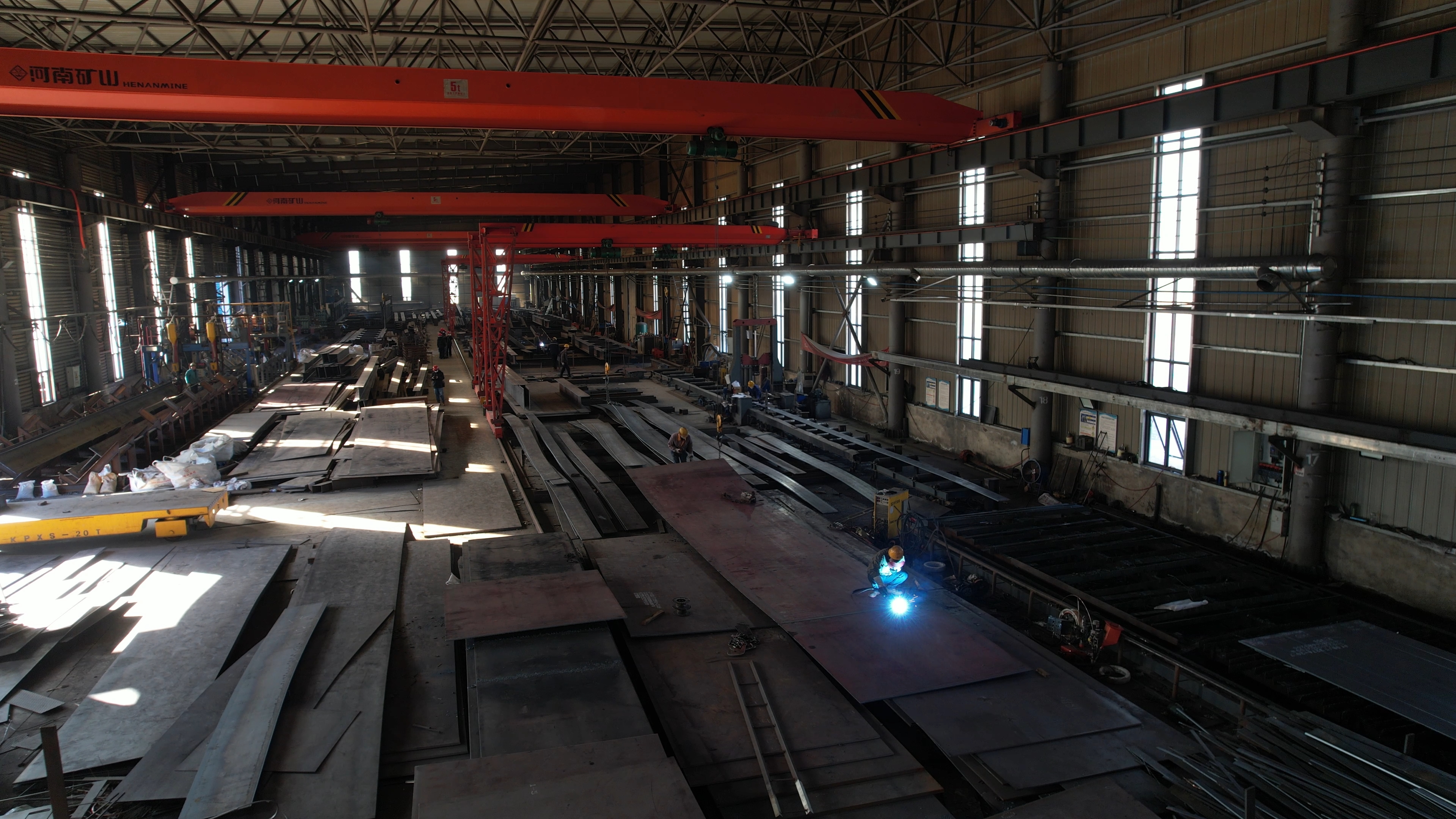 Crane Steel Structure Workshop & Steel Workshop with Overhead Crane 