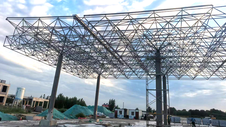 Gas station grid construction