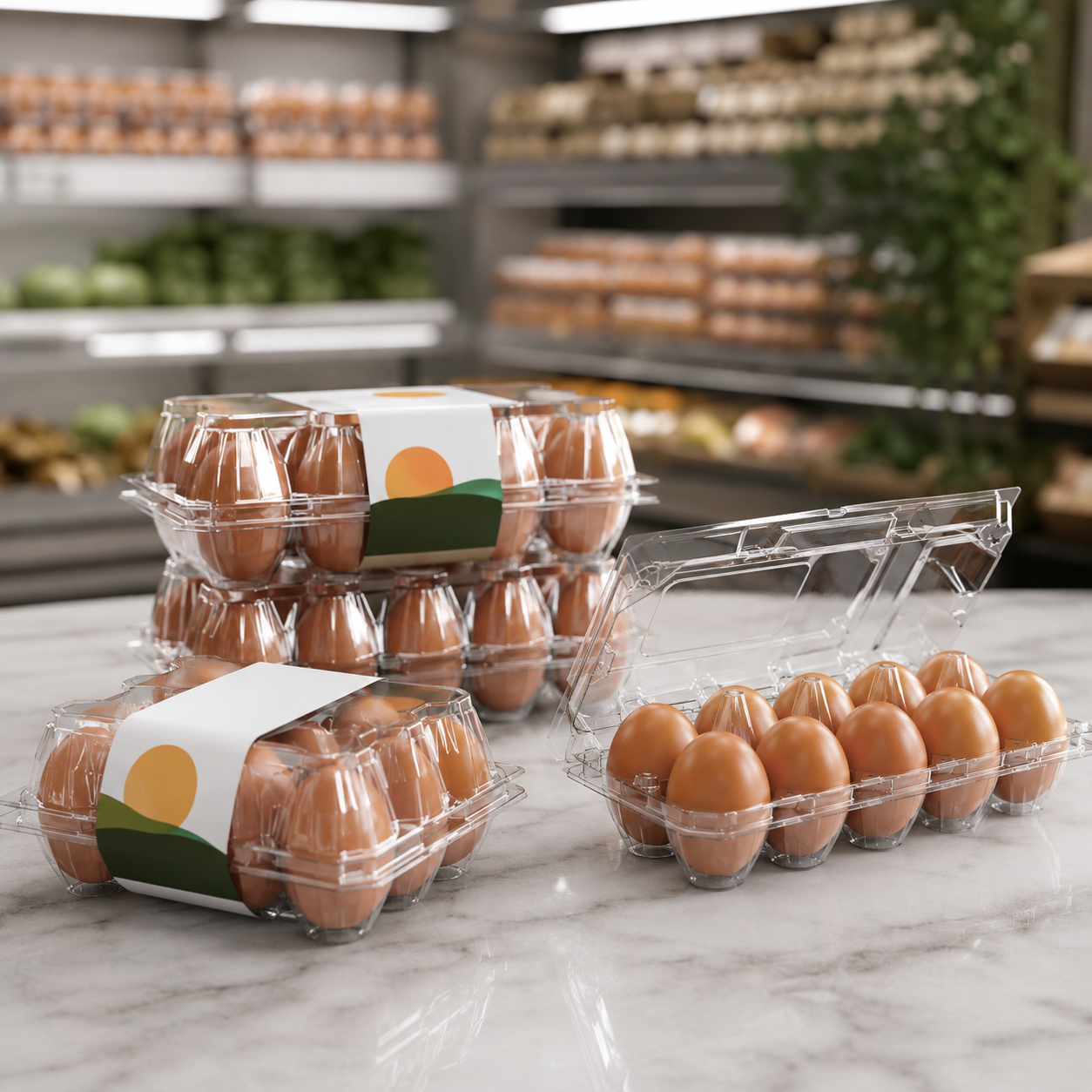 Aktuelle Trends bei der Eierverpackung für den Einzelhandel: Klare PET-Schalen, Etiketten und regalfertiges Design