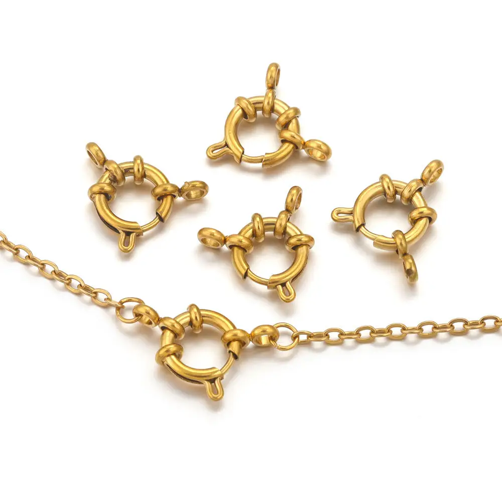 Stainless Steel Sailor Knot Spring Clasp Decorative Jewelry Clasp For Diy Necklace Bracelet Accessories Wholesale
