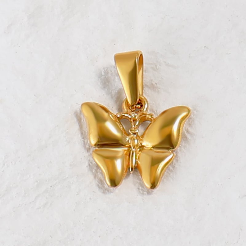Stainless Steel Butterfly Pendant Girlish Style Jewelry