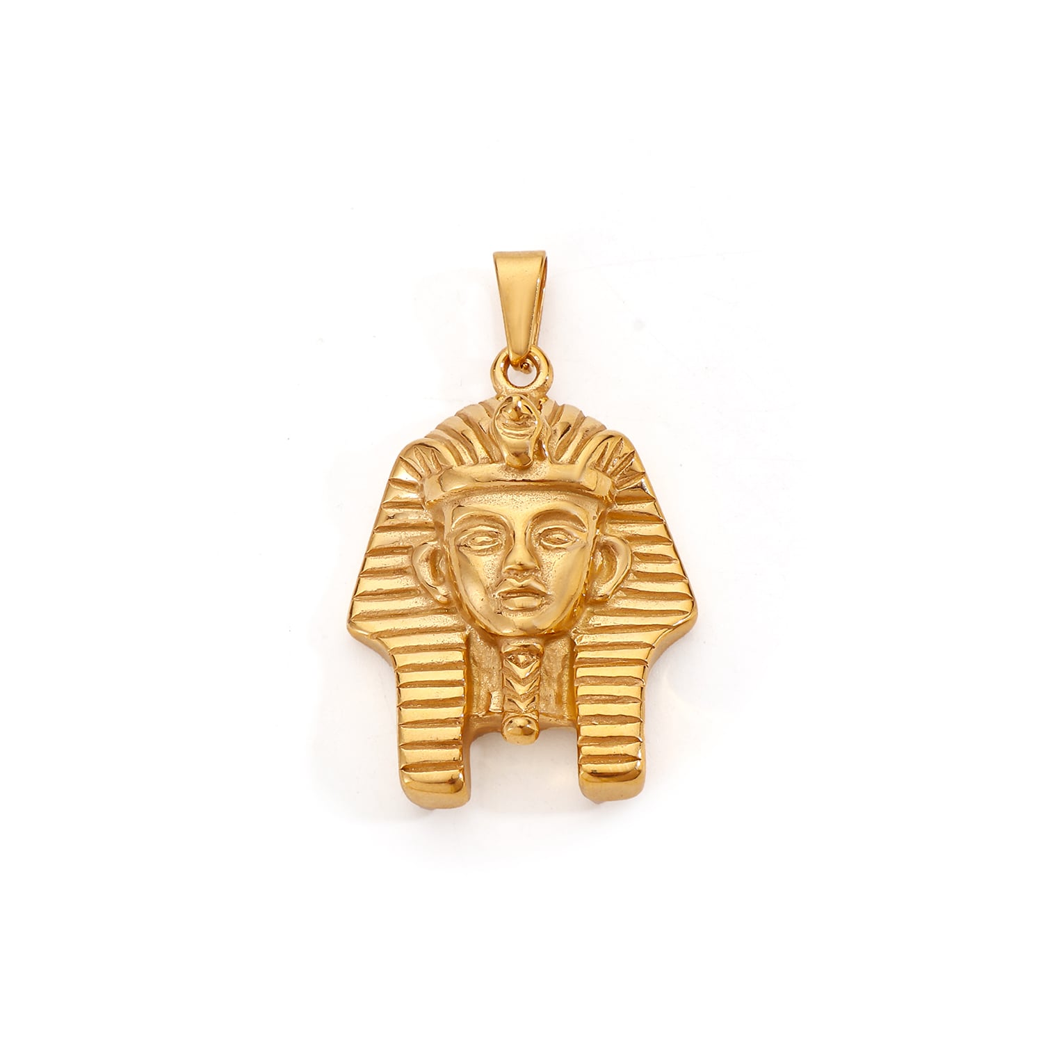 Ægyptisk smykkedesign fra oldtiden – halskæde til mænd i hip-hop-stil med medaljon af Tutankhamuns maske
