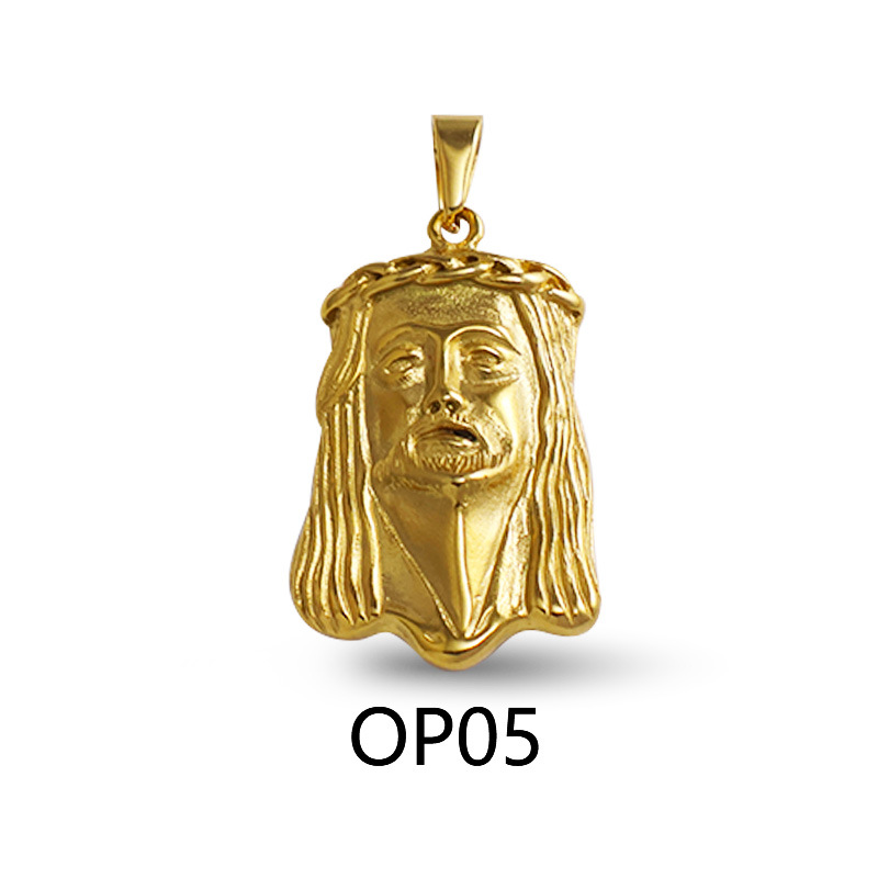  Stainless Steel Light Chain Accessories Portrait of Jesus Pendant