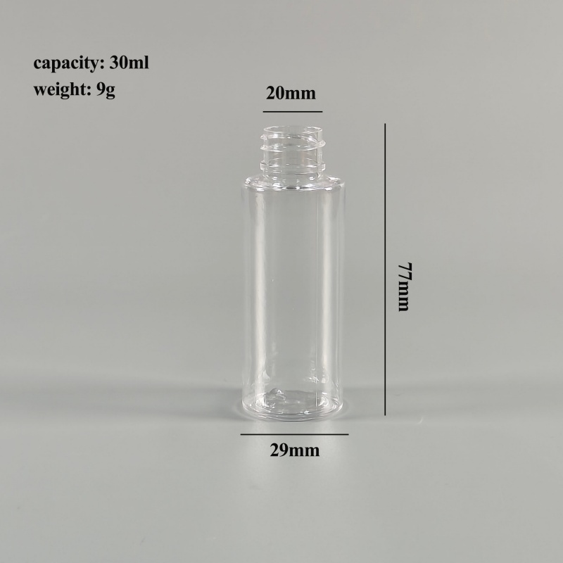 30ml Clear PET Spray Bottle with Fine Mist Pump for Travel and Skincare1.jpg