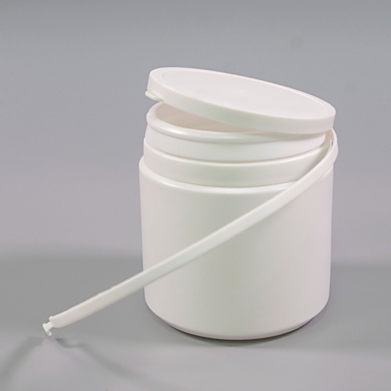 500ml White HDPE Pharmaceutical Jar with tear off jar