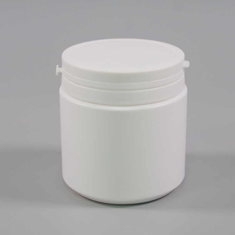500ml White HDPE Pharmaceutical Jar with tear off jar