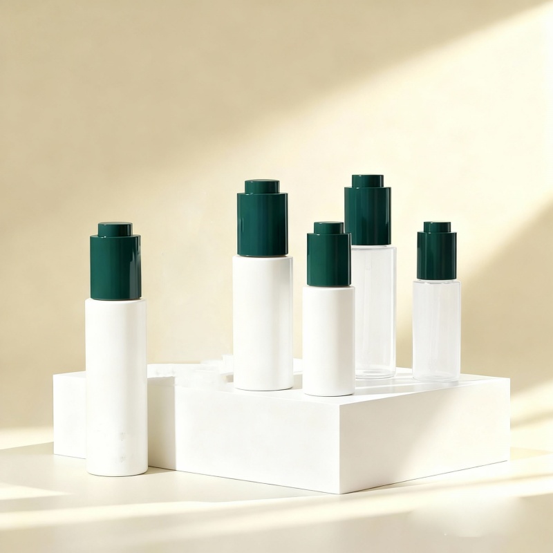 50ml PET Push Button Dropper Bottle for Serum and Essential Oil Packaging