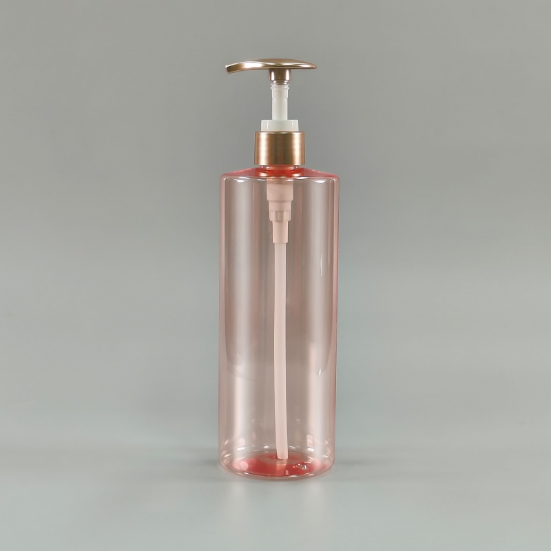 480ml PET Empty Body Wash Bottle with Golden Pump, Custom Color & Logo