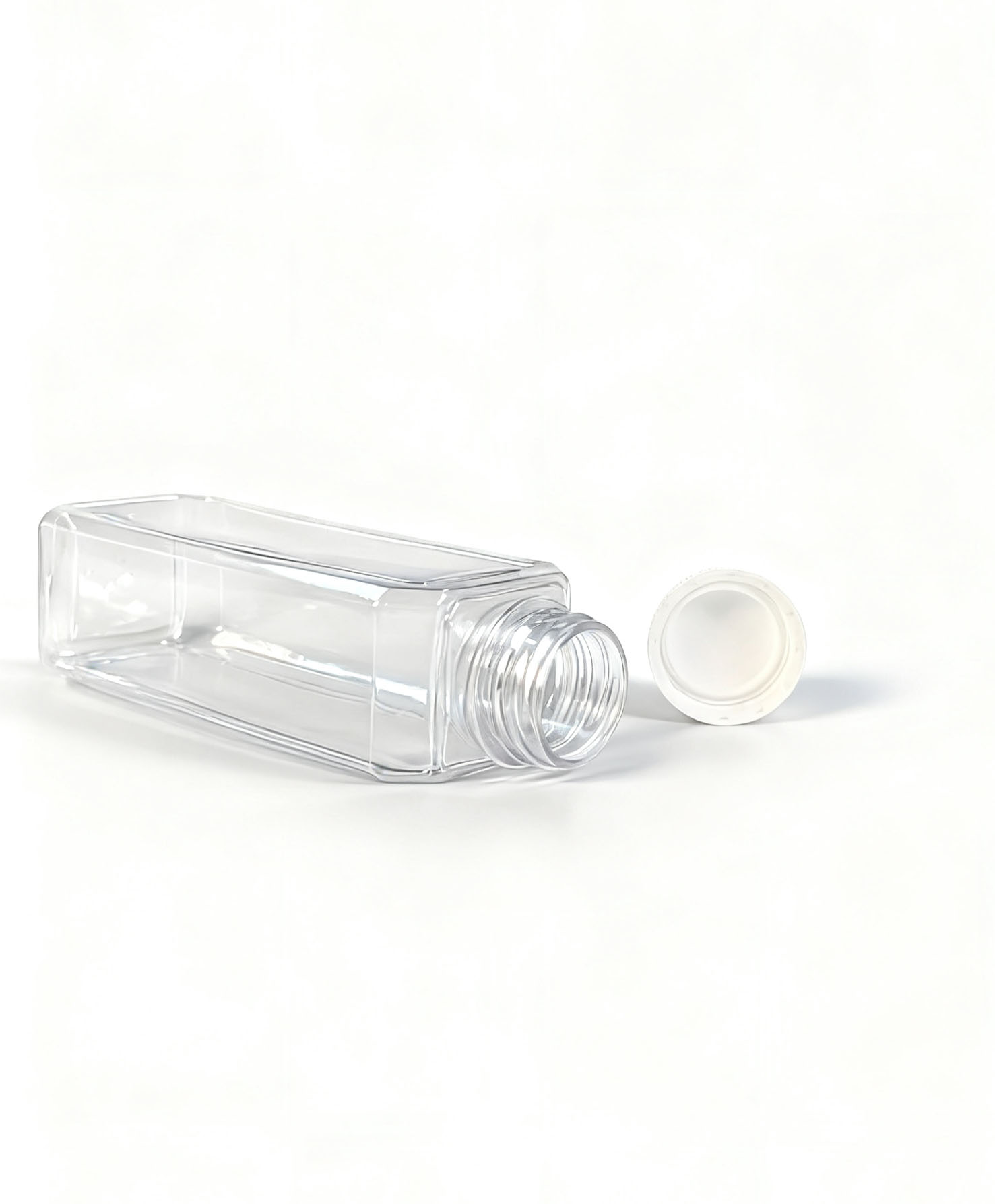 450ml Square PET Bottle | Food Grade Juice Water Container with Screw Cap