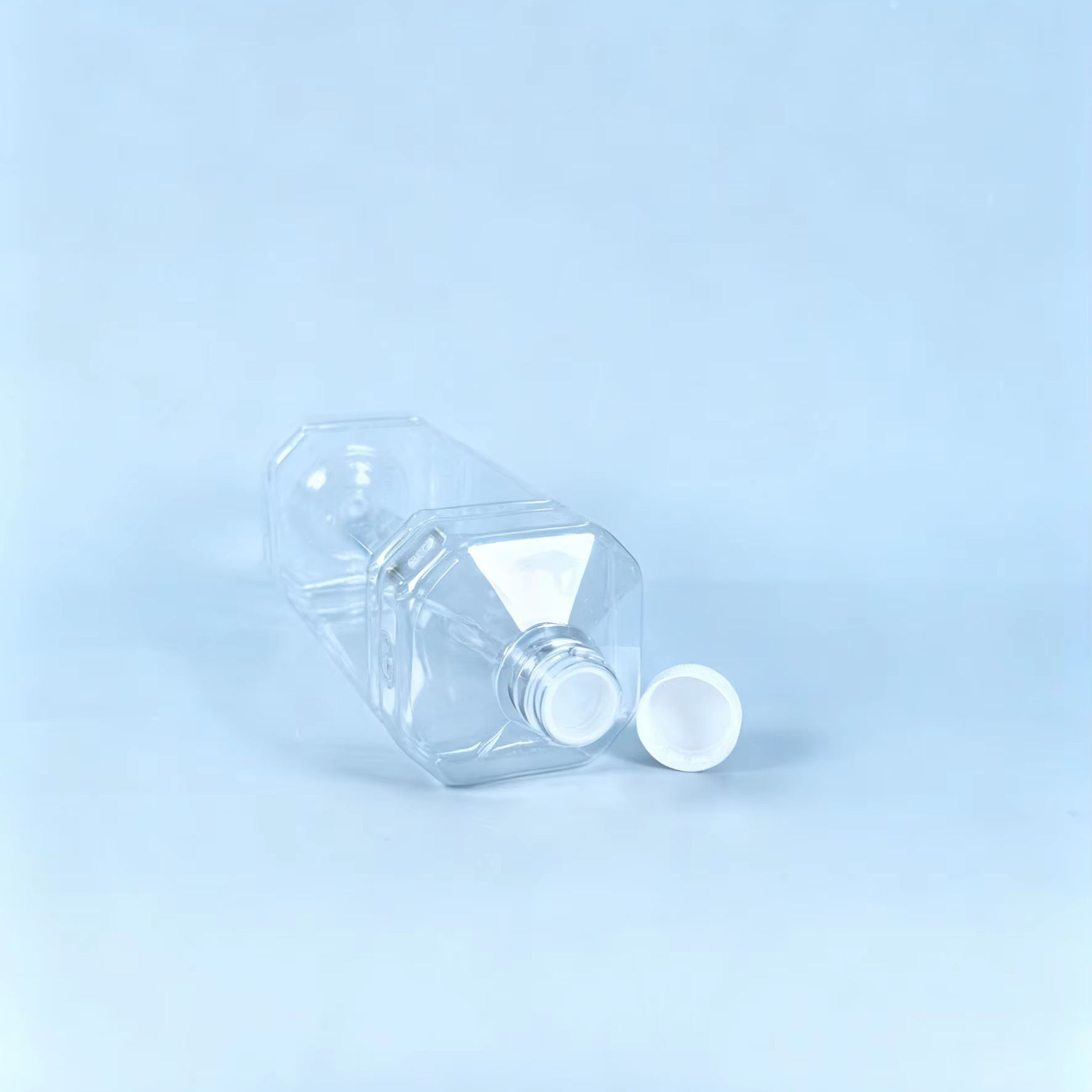 1000ml Square PET Water Bottle | Juice Drink Plastic Container with Screw Cap
