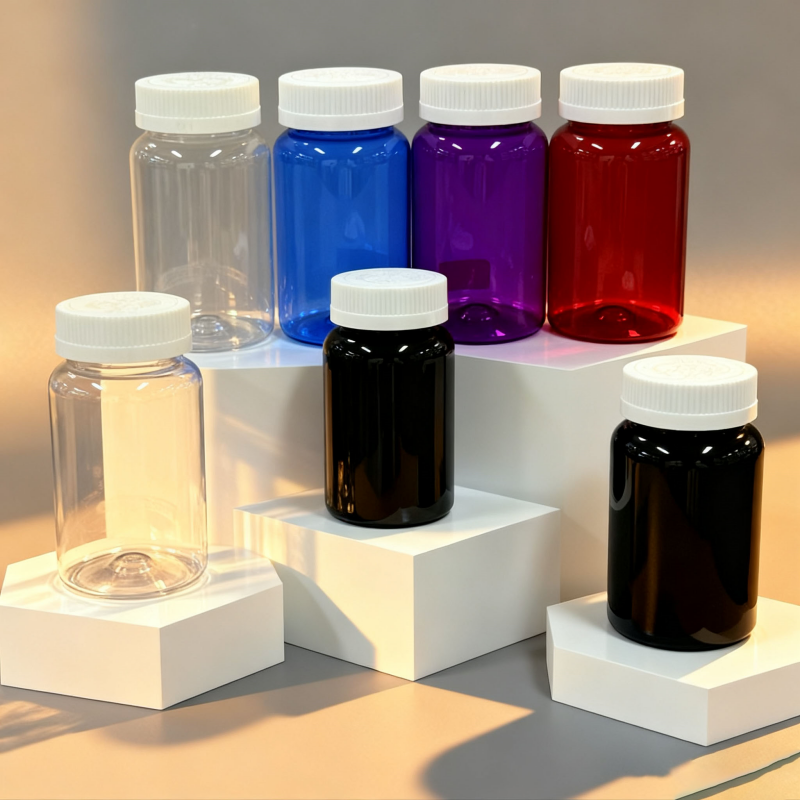 190cc PET Pill Bottle with CRC Child Resistant Cap for Vitamins and pills3.png