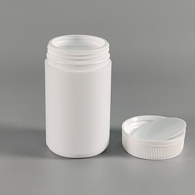 300ml White HDPE Pill Bottle with Tamper Evident Screw Cap for Supplements