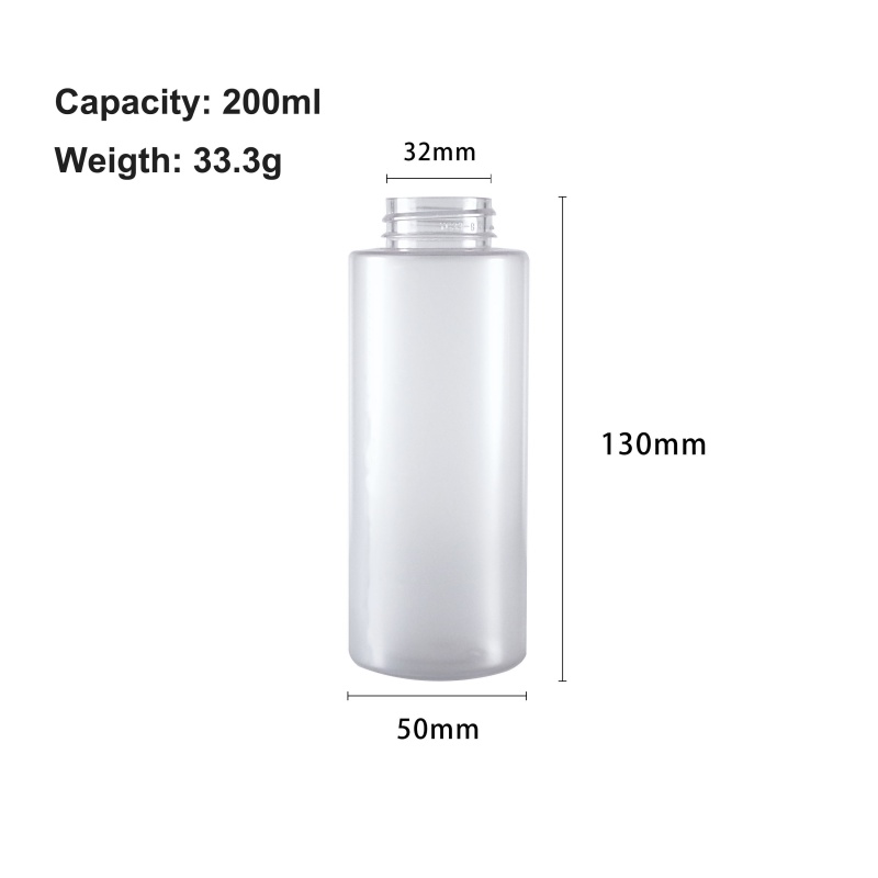 200ml Semi-Transparent PET Lotion Pump Bottle with Measurement Scale2.jpg