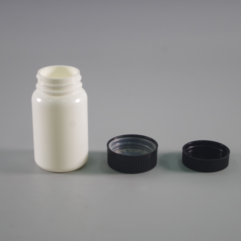 100ml HDPE Plastic Pill Bottle with CRC Child Resistant Cap for Vitamins
